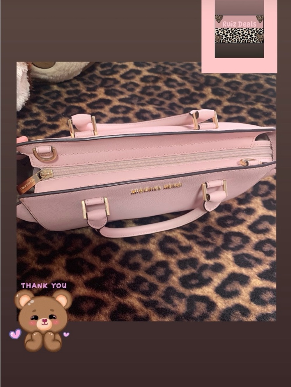 Michael Kors Pale Pink Saffiano Satchel with Gold Hardware - Picture 12 of 12